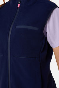 Princess Highway - Scrubs Navy Polar Fleece Vest - navy