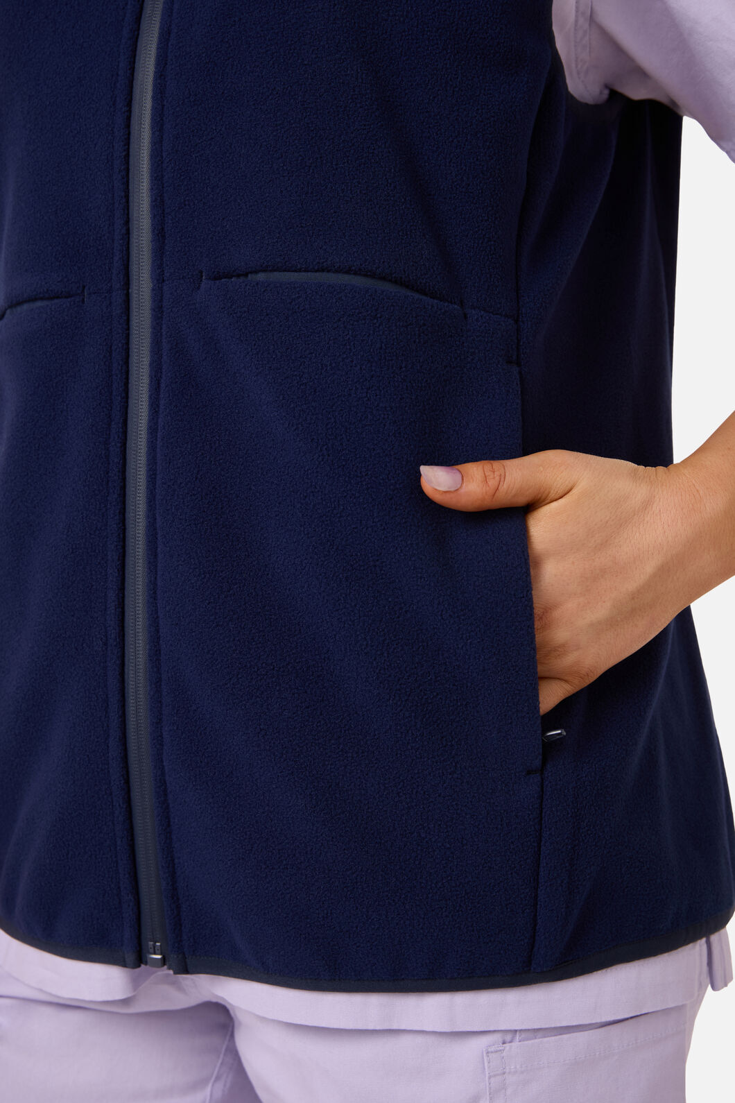 Princess Highway - Scrubs Navy Polar Fleece Vest - navy