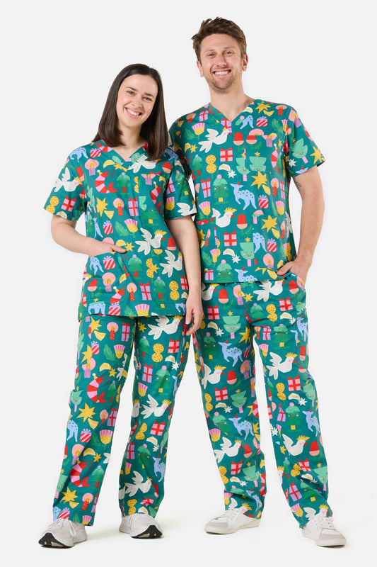 Princess Highway - WATTLE & WONDER SCRUB SET - green