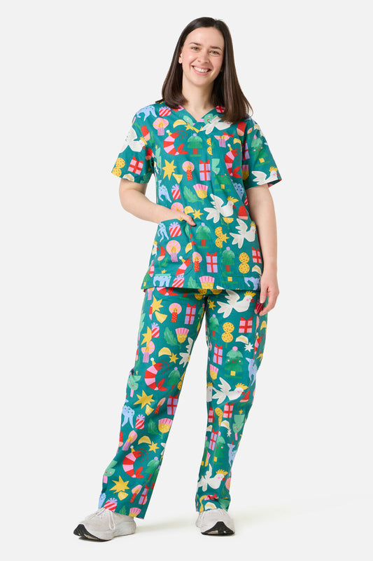 Princess Highway - WATTLE & WONDER SCRUB SET - green