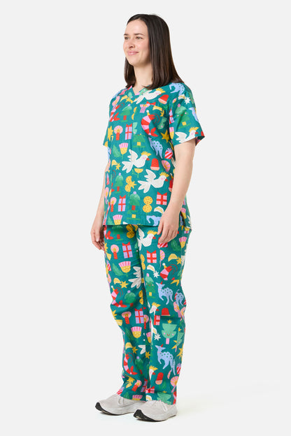 Princess Highway - WATTLE & WONDER SCRUB SET - green