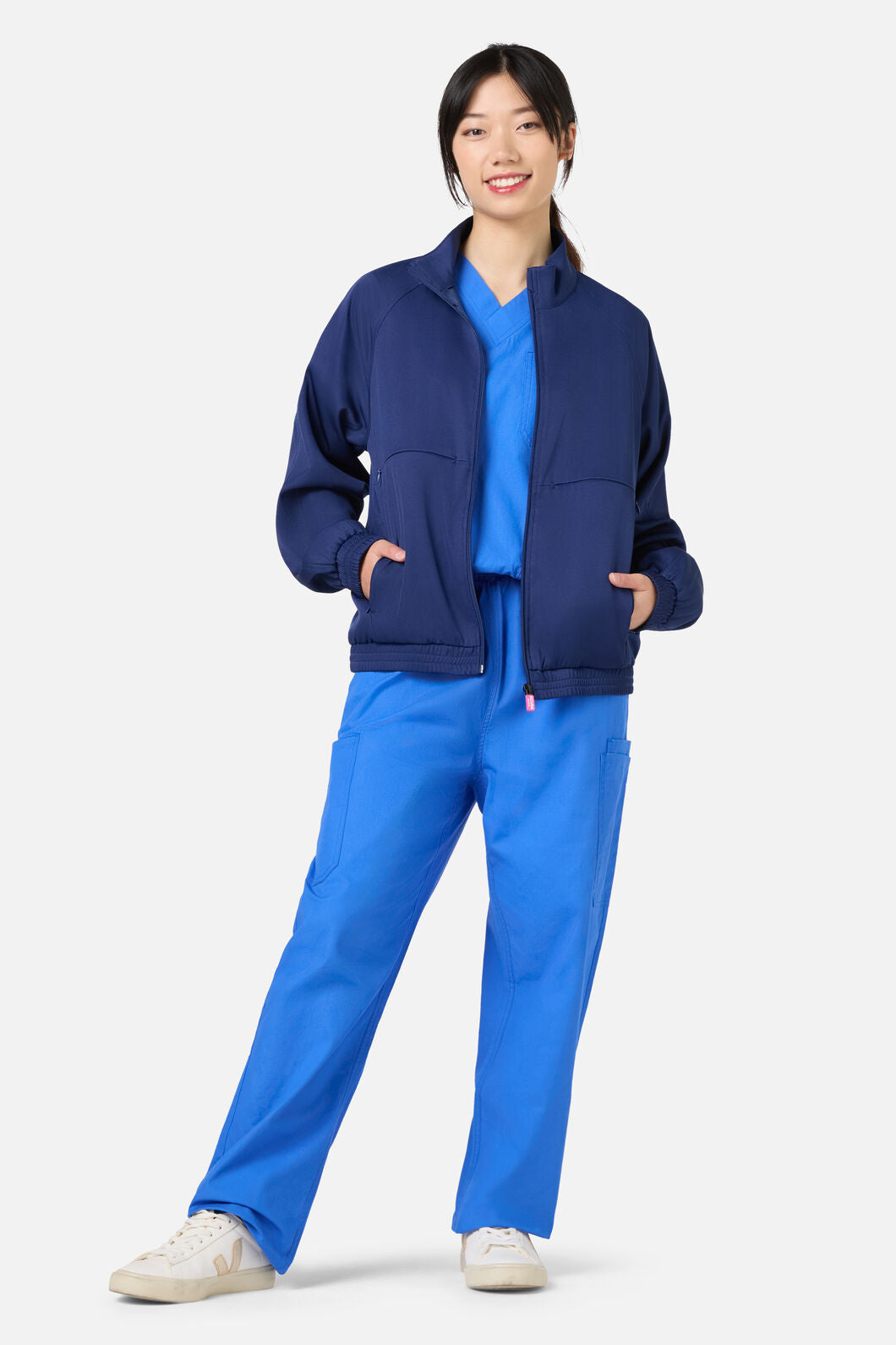 Princess Highway - Scrub Womens Navy Zip Up Jacket - navy