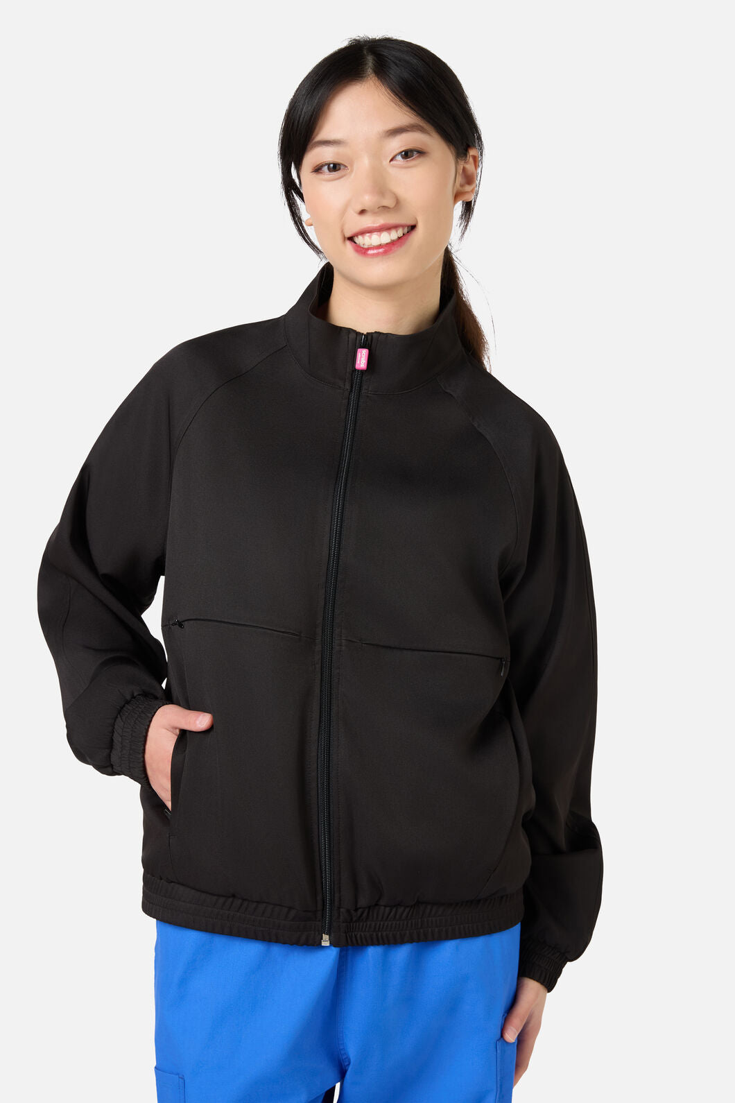 Princess Highway - Scrub Womens Black Zip Up Jacket - black