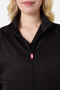 Princess Highway - Scrub Wmns Black zip up Jacket - black