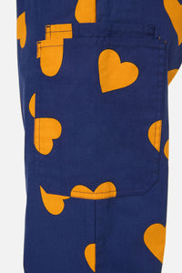 Princess Highway - Orange Hearts scrub set - navy