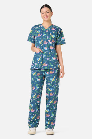 Princess Highway - Snailed It Scrub Set - blue