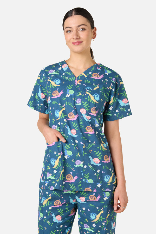 Princess Highway - Snailed It Scrub Set - blue