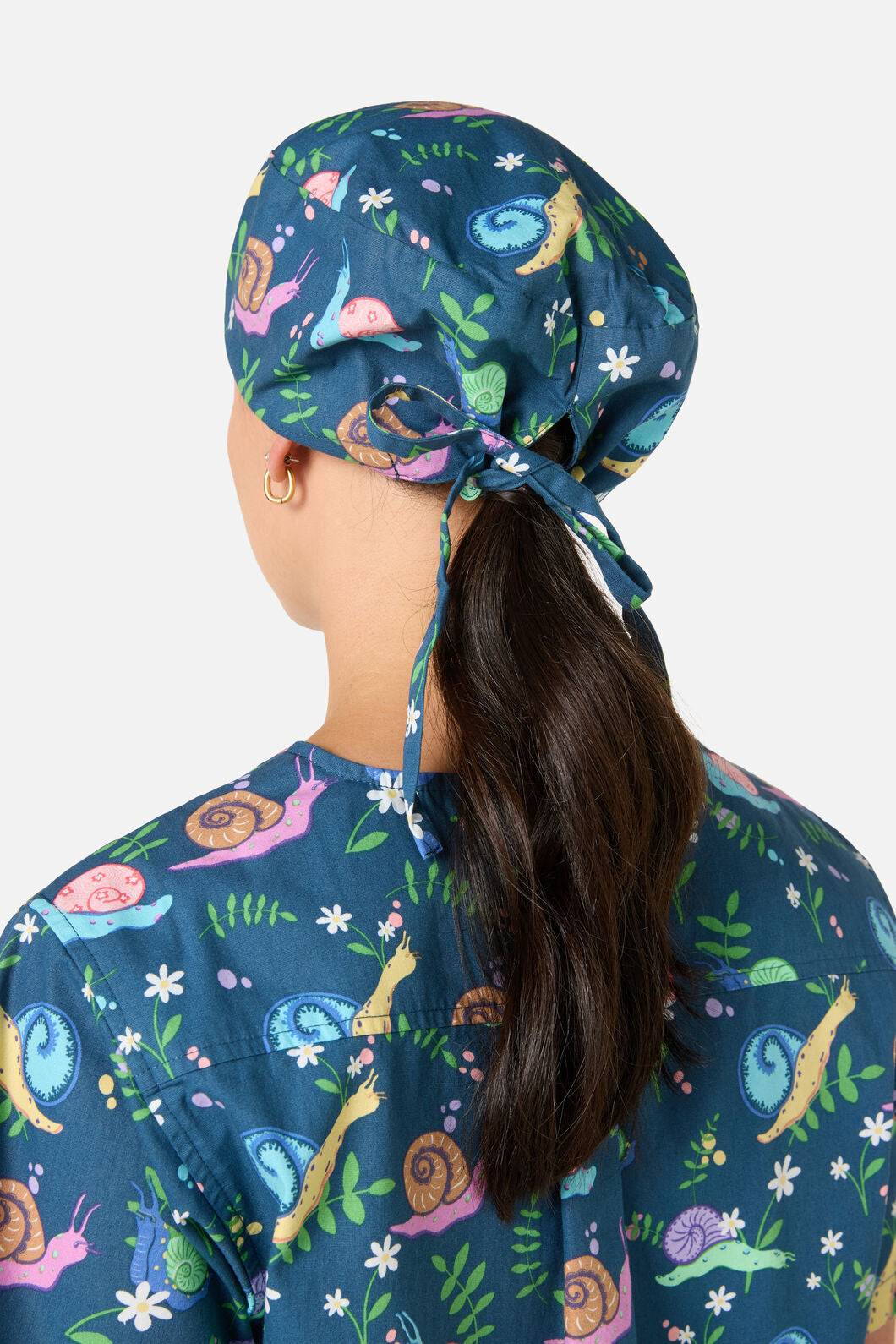 Princess Highway - Snailed it scrub hat - blue