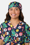 Princess Highway - Santa's Sweet Treats Scrub Hat - blue