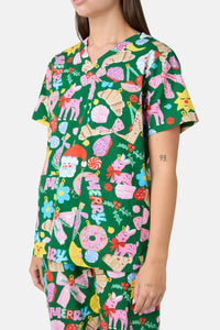 Princess Highway - Merry & Bright Scrub Set - green