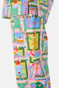 Princess Highway - Holiday Pups Scrub Set - pink