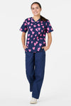 Princess Highway - Lovehearts Top & Pant Scrub Set - navy