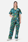 Princess Highway - Winter Deer Scrub Set - teal