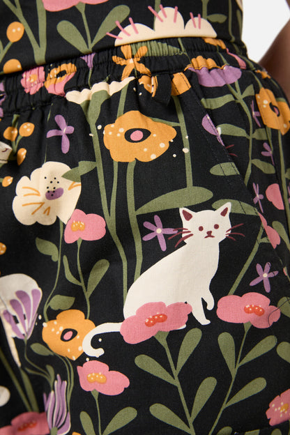 Princess Highway - Zoe Cat scrub set - black