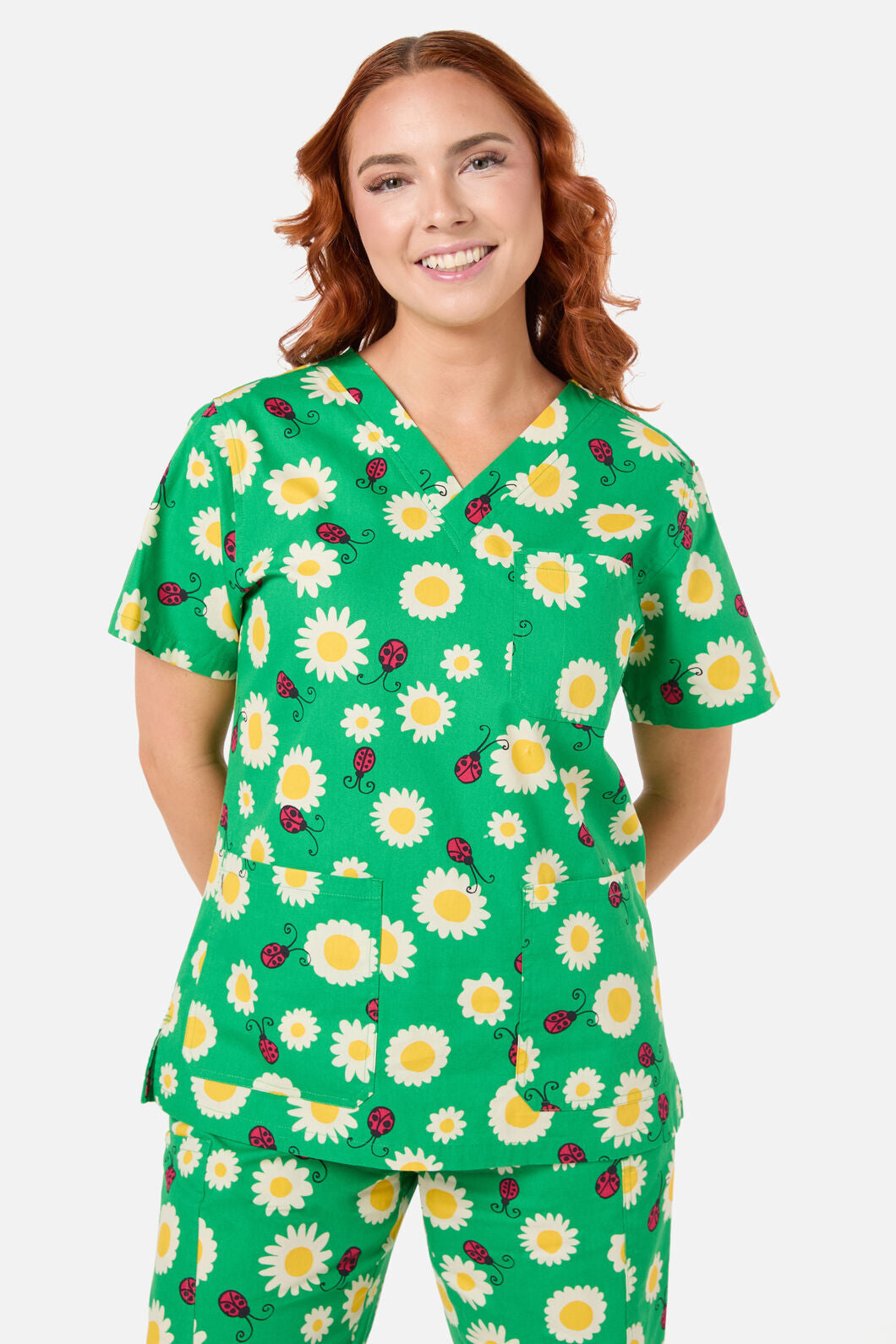 Princess Highway - Daisy Ladybird scrub set - green