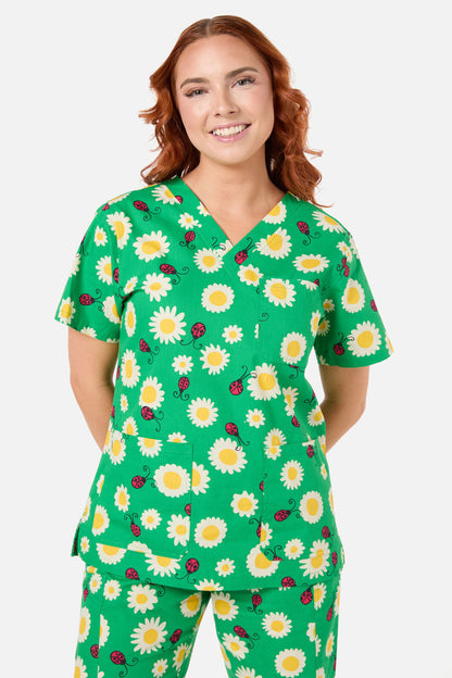 Princess Highway - Daisy Ladybird scrub set - green