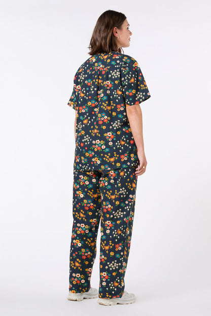 Princess Highway - Cute Chickens scrub set - navy