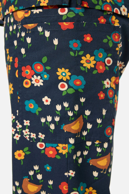 Princess Highway - Cute Chickens scrub set - navy