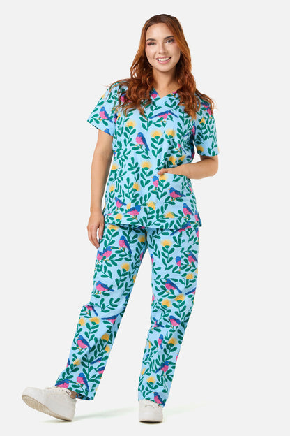Princess Highway - PINK ROBIN SCRUB SET - blue