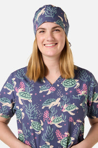 Princess Highway - SEA TURTLE SCRUB HAT - blue