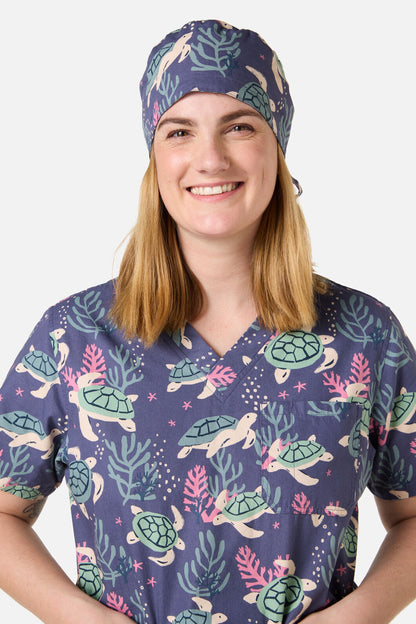 Princess Highway - SEA TURTLE SCRUB HAT - blue