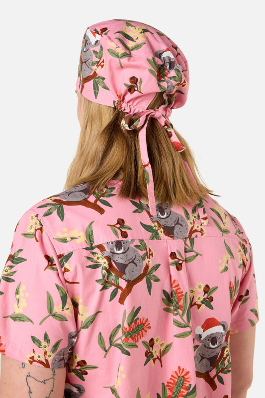Princess Highway - CHRISTMAS KOALA PINK SCRUB HAT - pink