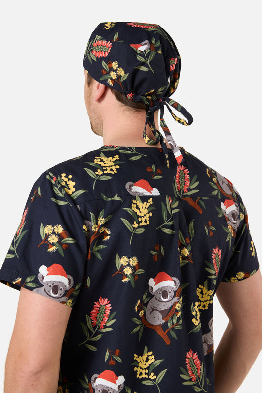 Princess Highway - CHRISTMAS KOALA NAVY SCRUB HAT - navy