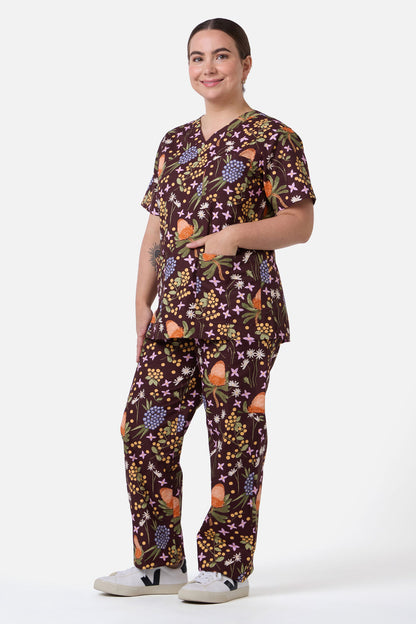 Princess Highway - BANKSIA BOUQUET SCRUB SET - chocolate