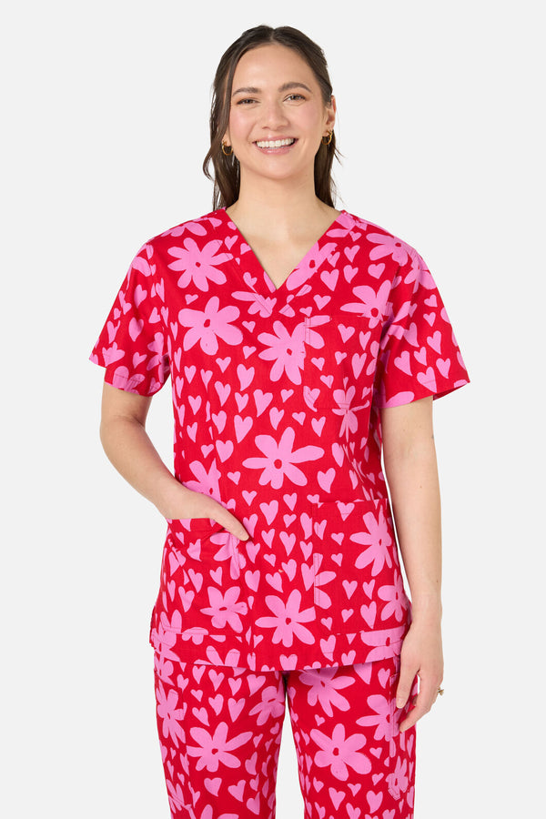 Princess Highway - Valentina Scrub Set - red