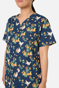Princess Highway - Chickens Scrub Set - navy