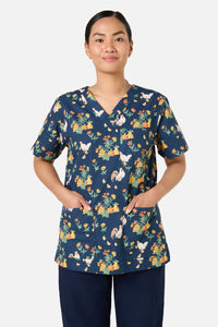 Princess Highway - Chickens Scrub Top &Bottom Set - navy