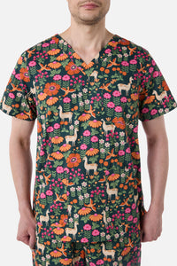 Princess Highway - Llama & Bird scrub set - green