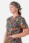 Princess Highway - Llama & Bird scrub hat - green