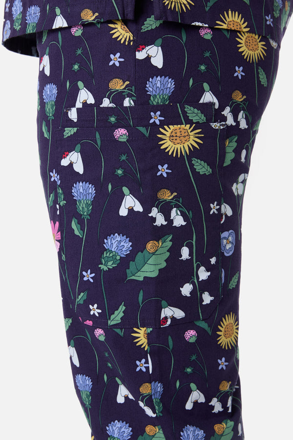 Princess Highway - Spring Garden scrub set - indigo