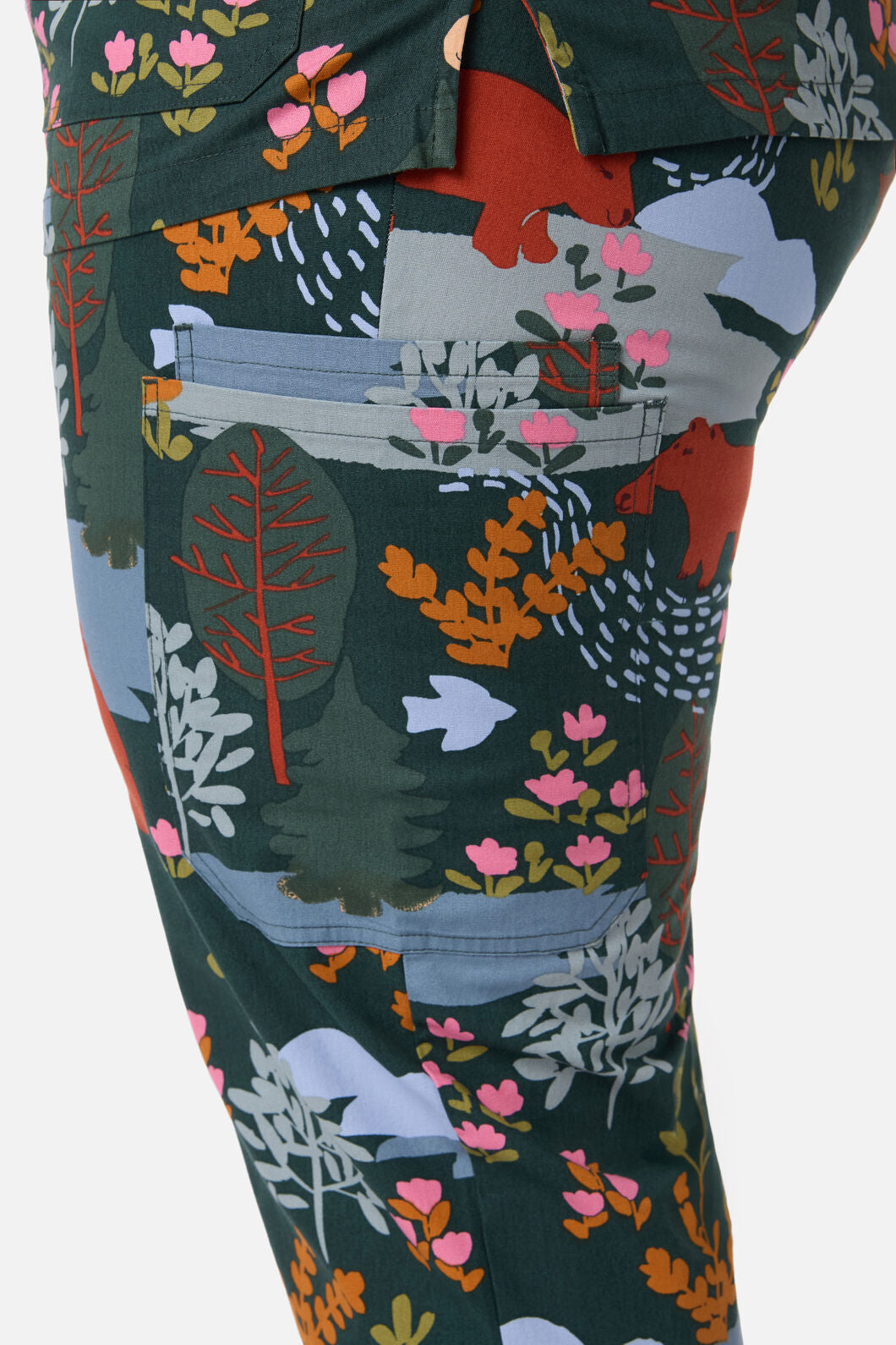 Princess Highway - Woodland Bear scrub set - green