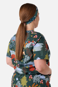 Princess Highway - Woodland Bear scrub headband - green