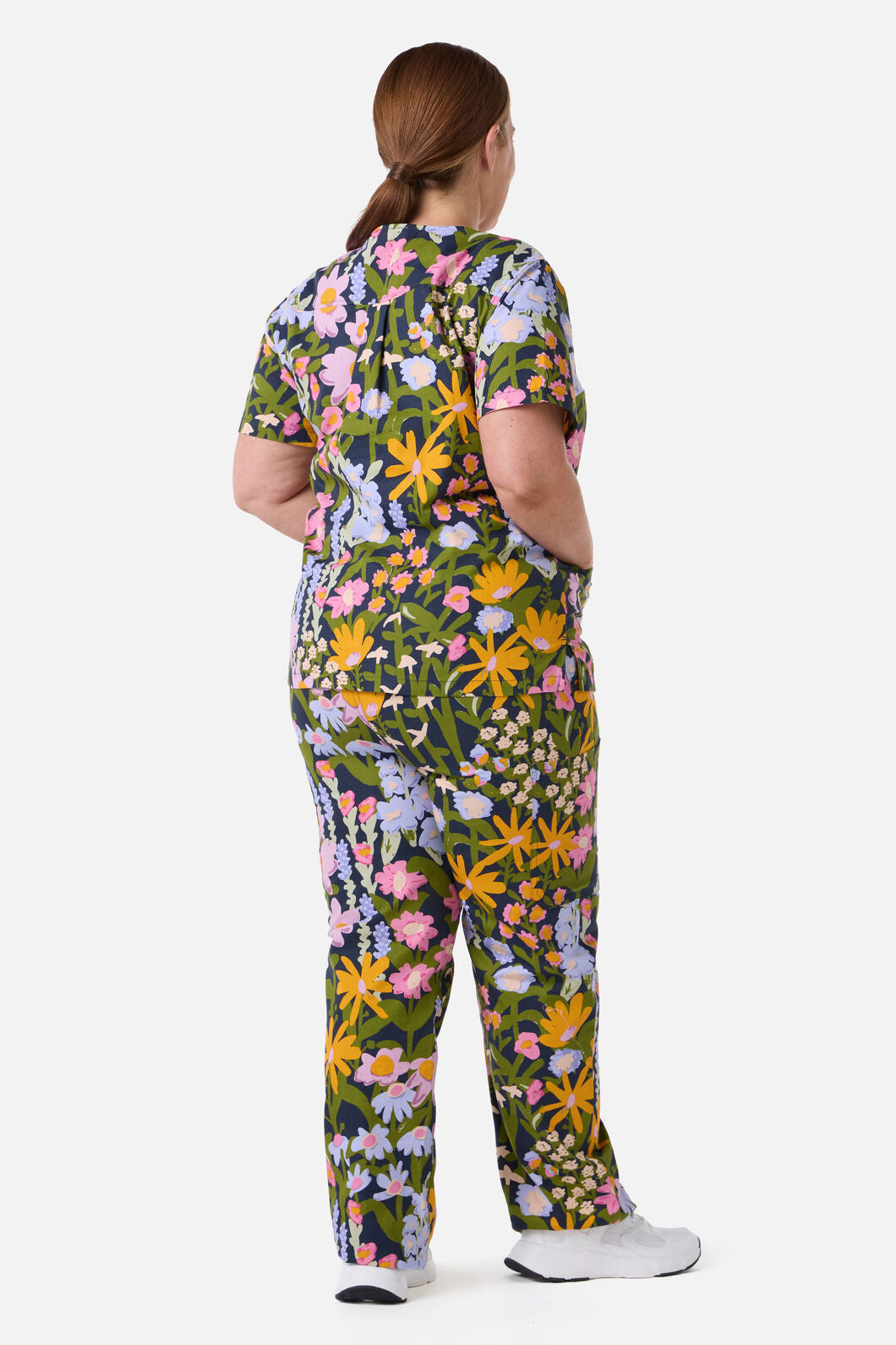 Princess Highway - Painted Garden scrub set - navy