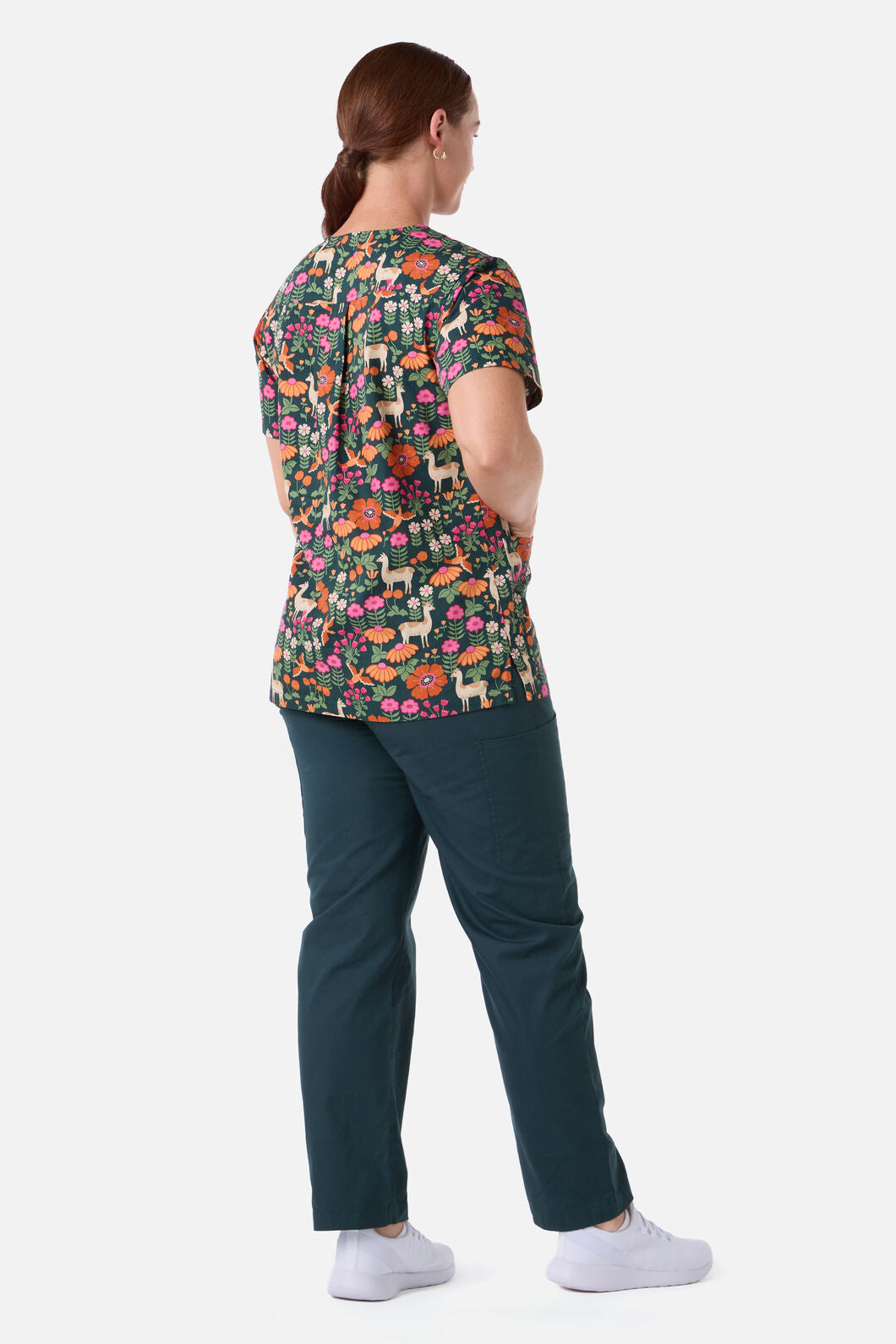 Princess Highway - LlamaBird Top & Pant scrub set - green