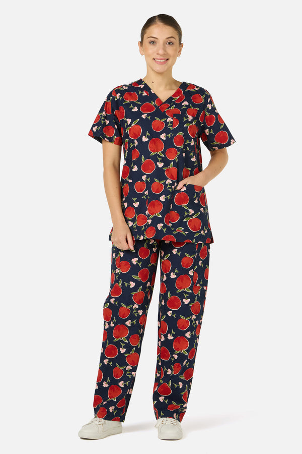 Princess Highway - Sweet Apple scrub set - navy