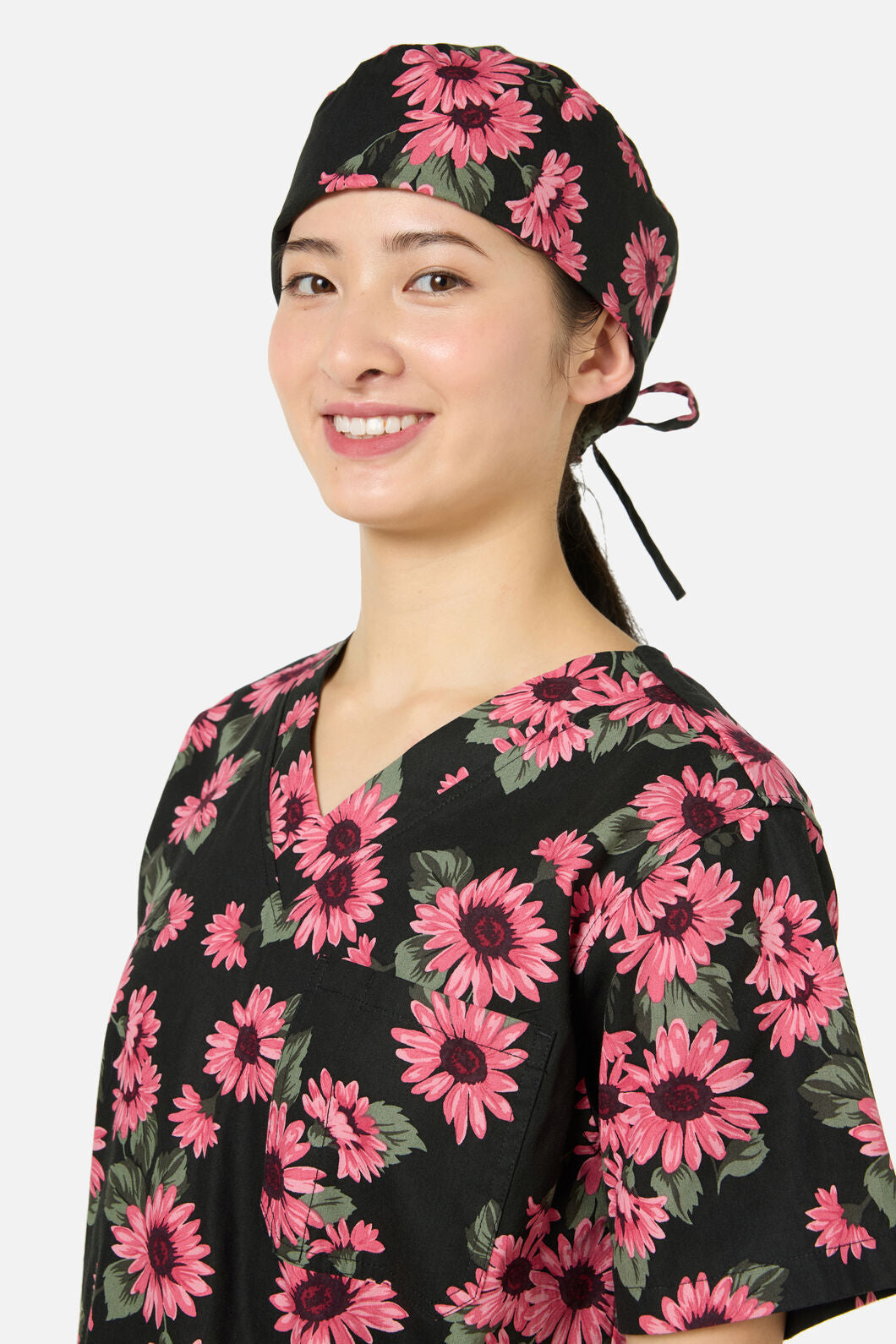 Princess Highway - Winter Daisy Scrub Hat - green