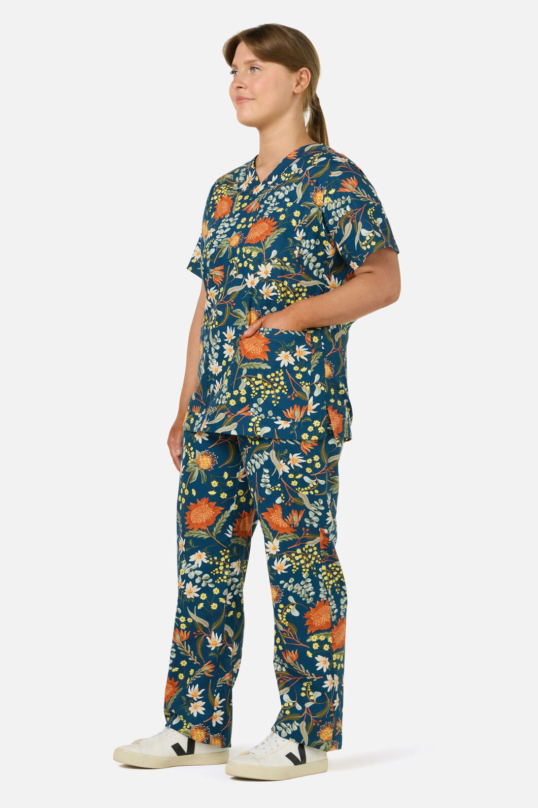 Princess Highway - Opal Native scrub set - teal