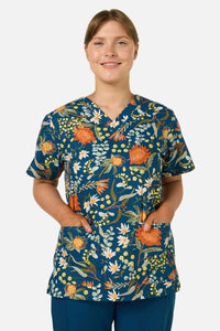 Princess Highway - Opal Native Top & Pant Scrub Set - teal