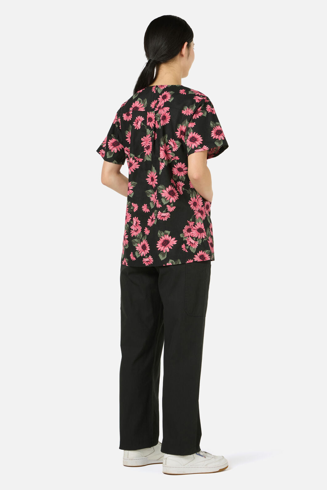 Princess Highway - Winter Daisy Top & Pant scrub set - green