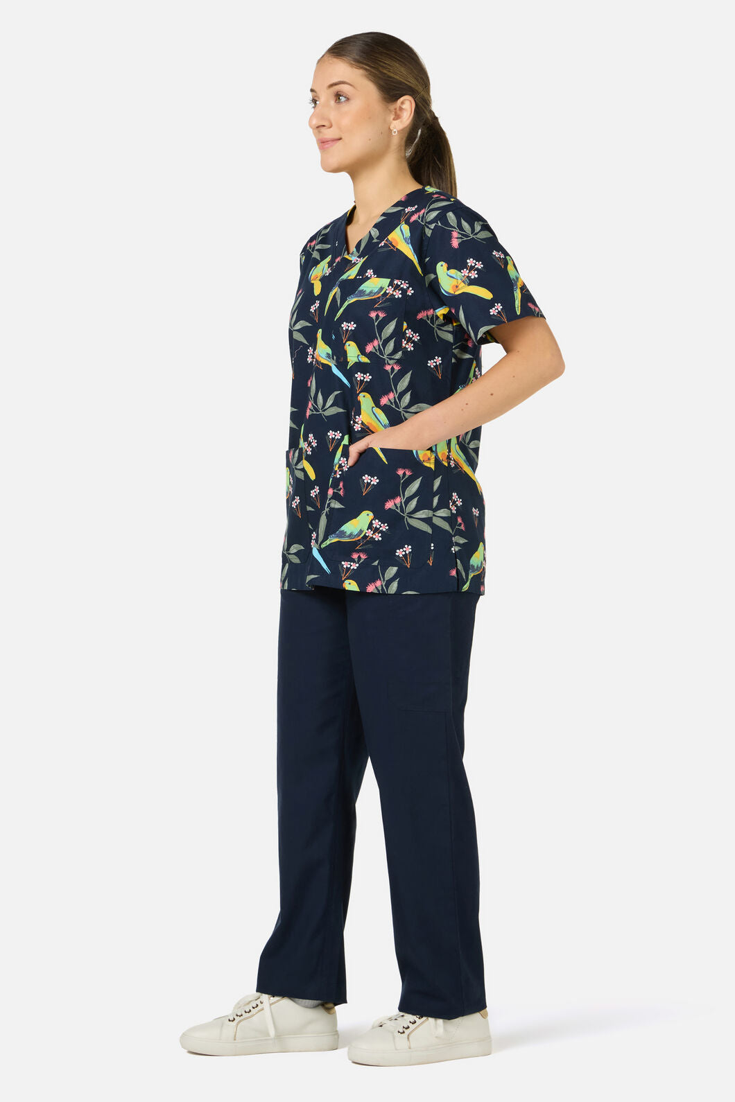 Princess Highway - Parrot Top & Pant scrub set - navy