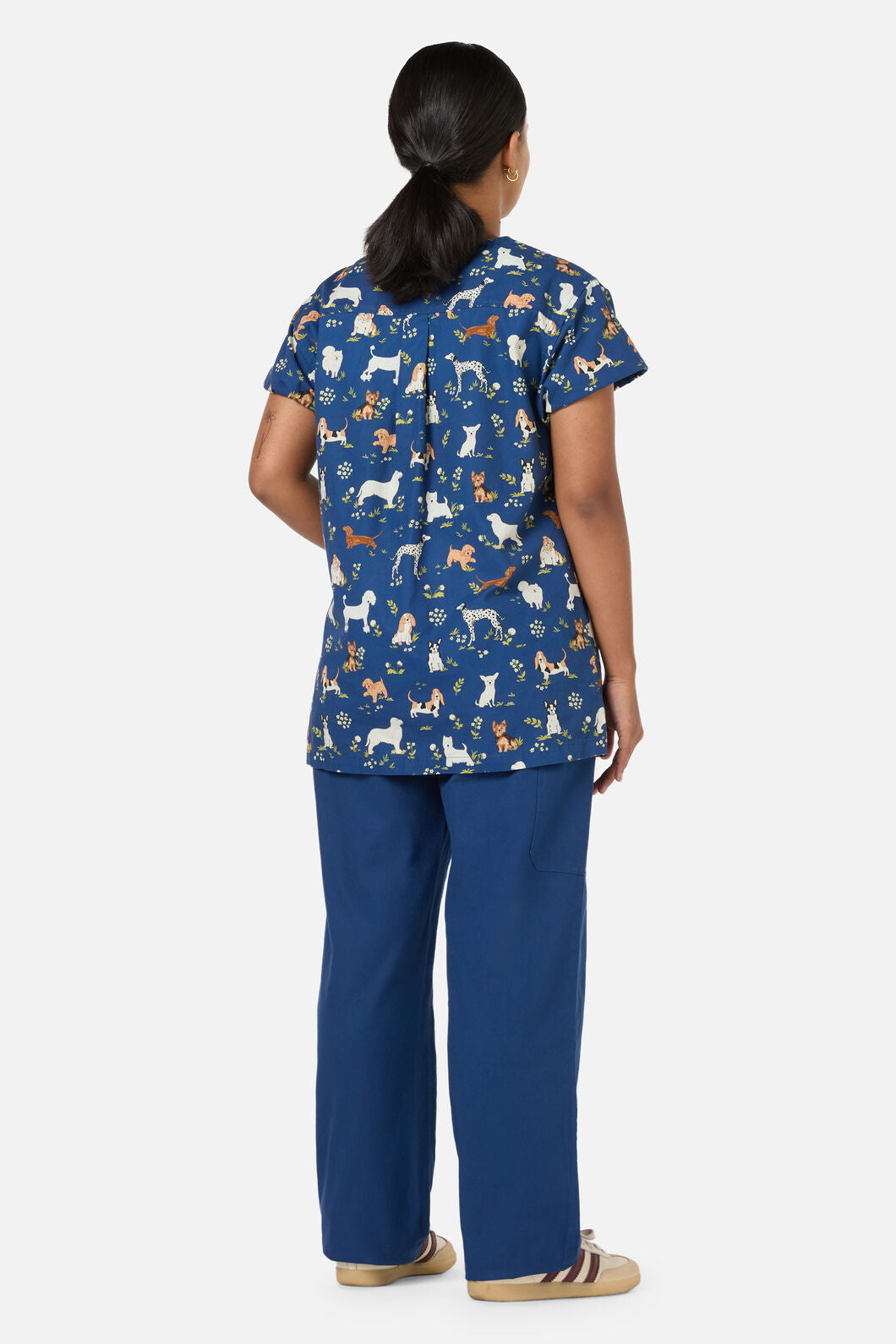 Princess Highway - Cute Dogs Top & Pant Scrub Set - navy