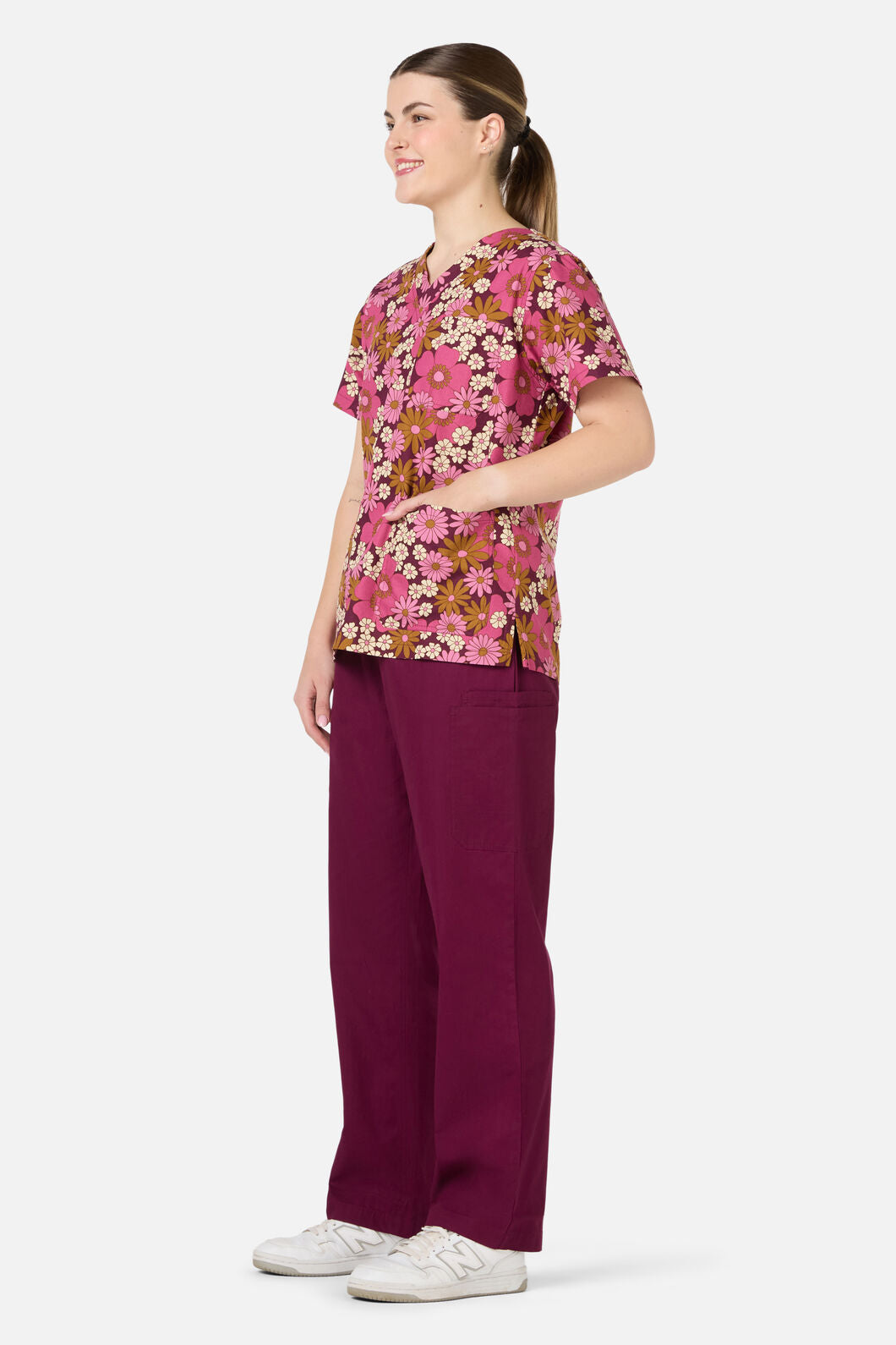 Princess Highway - Brigette Top & Pant Scrub Set - pink