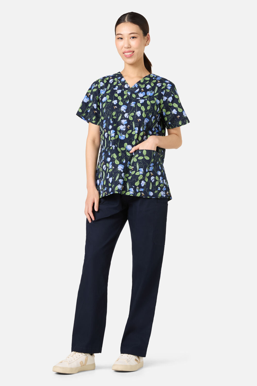 Princess Highway - Sweet Pea Top & Pant scrub set - navy