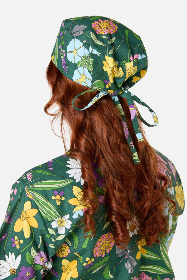 Princess Highway - Magical Garden scrub hat - green