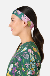 Princess Highway - Magical Garden scrub headband - green