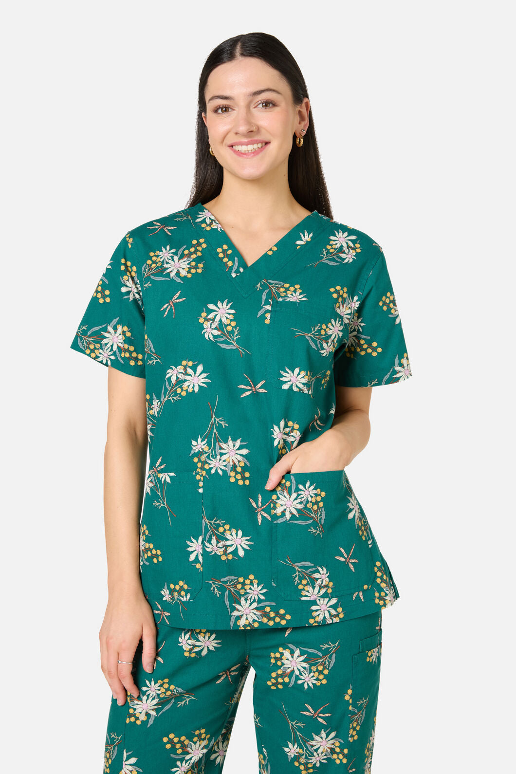 Princess Highway - Penny Native Scrub Set - green